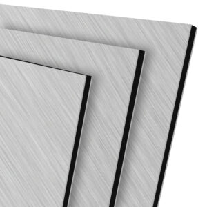 Aluminium-Verbundplatte Silver-Brush 3mm